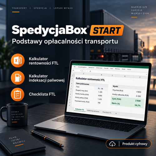 SpedycjaBox START - podstawy opłacalności transportu